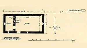 Plan of the church and Our Lady’s Bed on Church Island, Lough Gill, County Sligo.