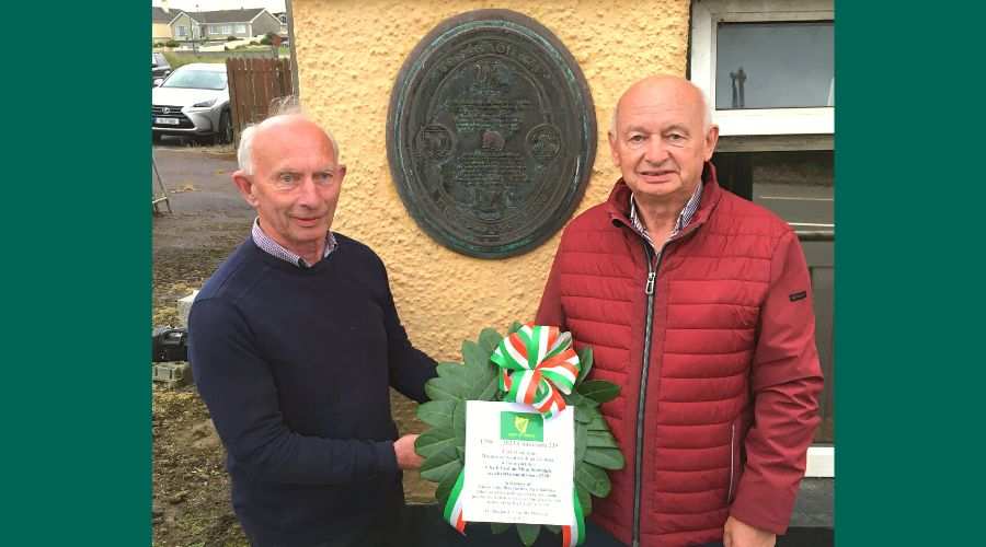 1798 commemorative plaque in the Pike, Lisavaird