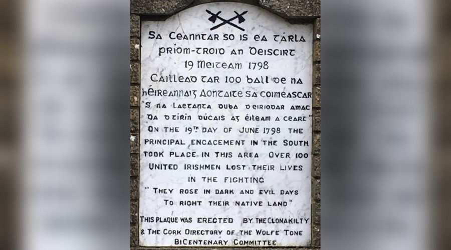 Battle of the Big Cross 1798 monument in Shannonvale