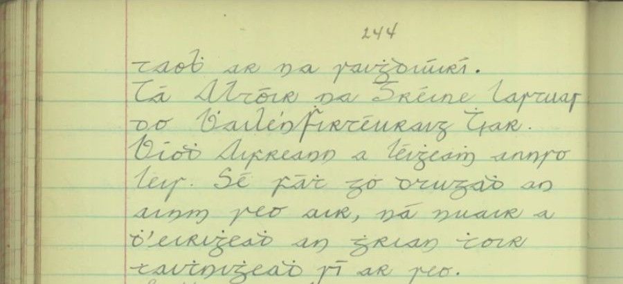 Account of Altóir na Gréine, near Ballyferriter, collected by Liam Bhúdhlaeir in 1938.