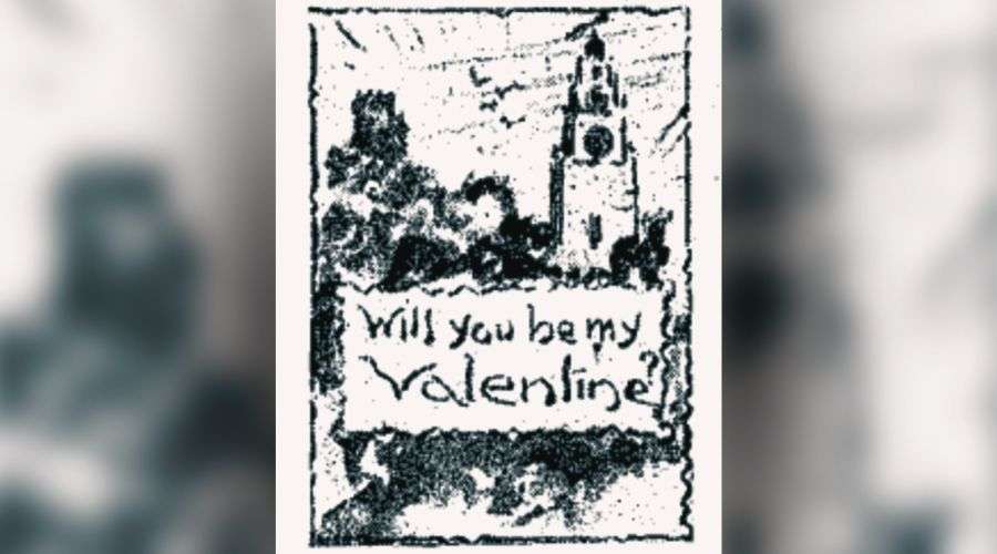 Old Cork Valentine card printed c.1900.