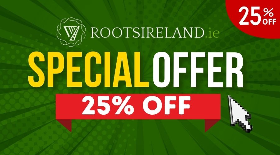 25% off RootsIreland.