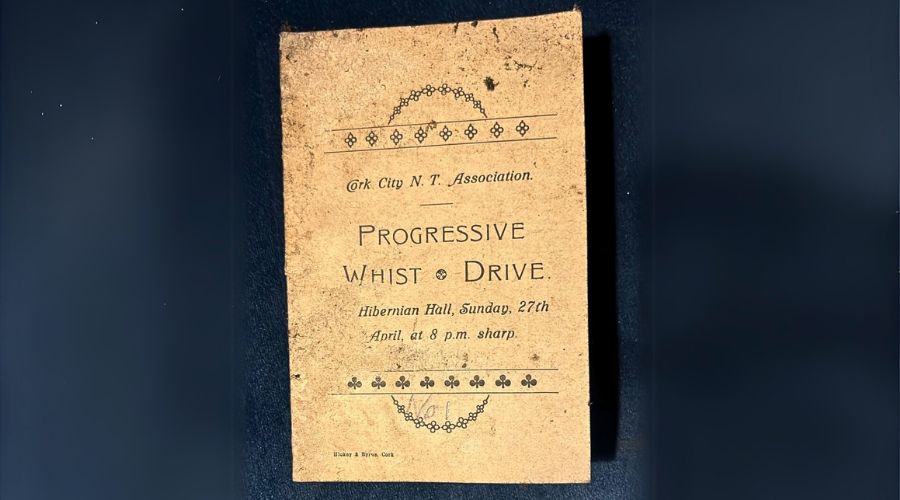 Progressive whist drive 1919 Cork City National Teachers Association.