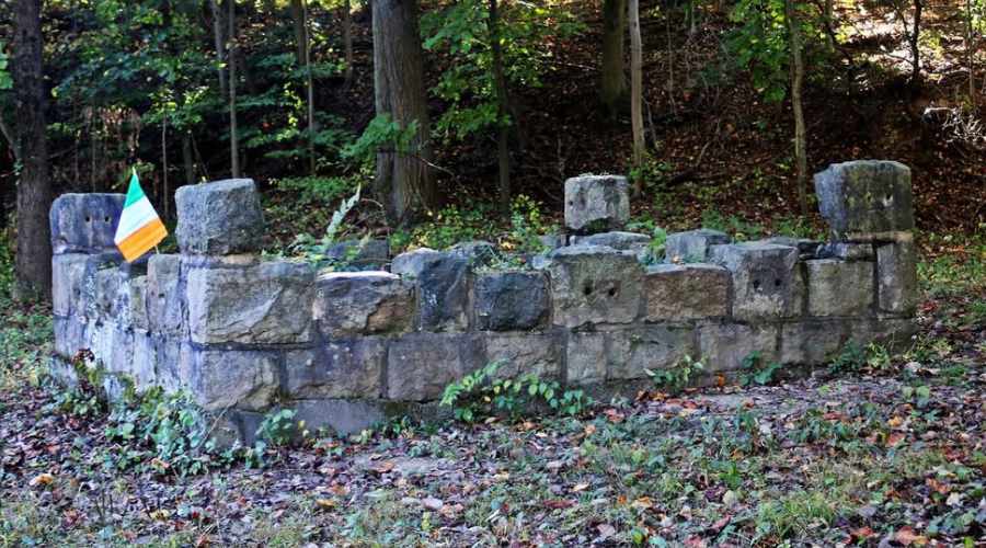 Memorial wall at Duffy's Cut.