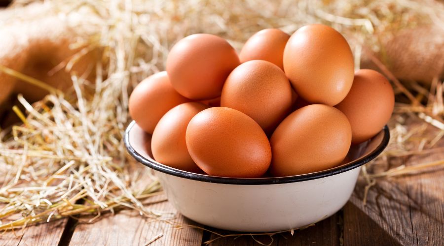 Fresh eggs at Easter time.