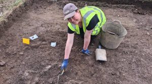 Excavation of Viking settlement site at Woodstown, Co. Waterford.