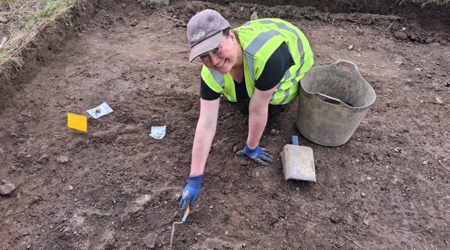 Excavation of Viking settlement site at Woodstown, Co. Waterford.